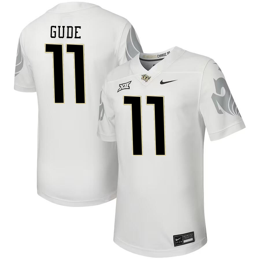 Men #11 Jakob Gude UCF Knights Big 12 Conference College Football Jerseys Stitched-Black